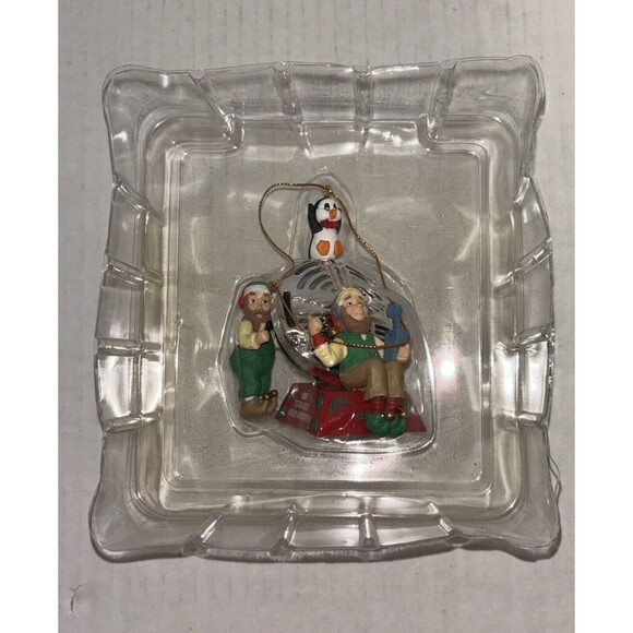 RARE HARLEY DAVIDSON CHRISTMAS ORNAMENT ELVES AND PENDGUIN HORN TEST AREA 1997 - Picture 11 of 16
